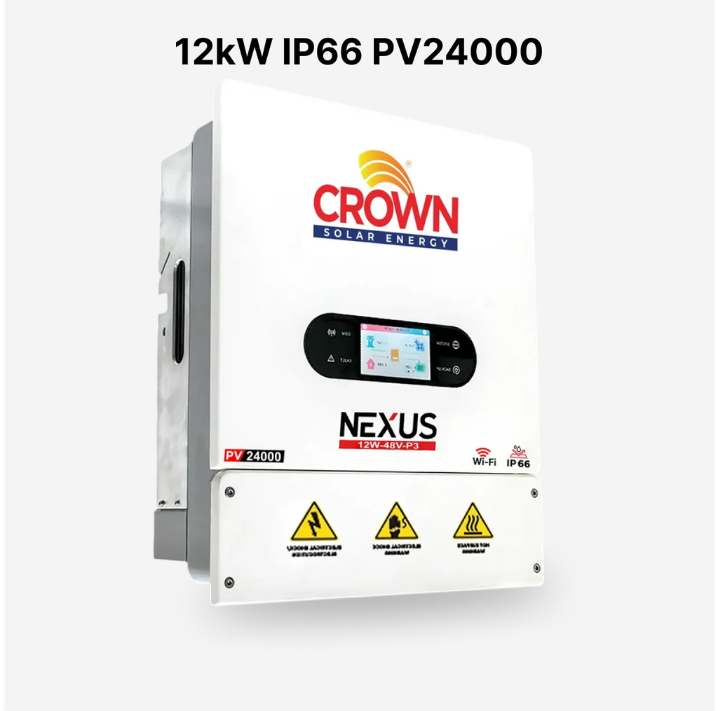 [FAA-HYB-063] Crown Nexus 12kW PV24,000 Single Phase Hybrid Solar Inverter